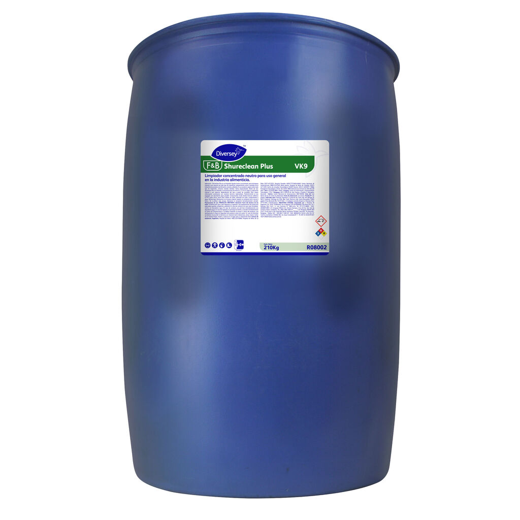 SHURECLEAN PLUS 210kg - LIMPIADOR CONCENTRADO NEUTRO PARA USO GENERAL